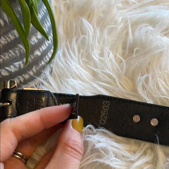 Brighton black leather & silver hardware bee belt - Picture 7 of 7